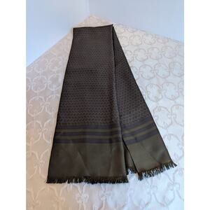 Tuxedo Scarf. Olive Green, Blue, & Burgundy. 100% Silk. Handcraft. Made in Italy